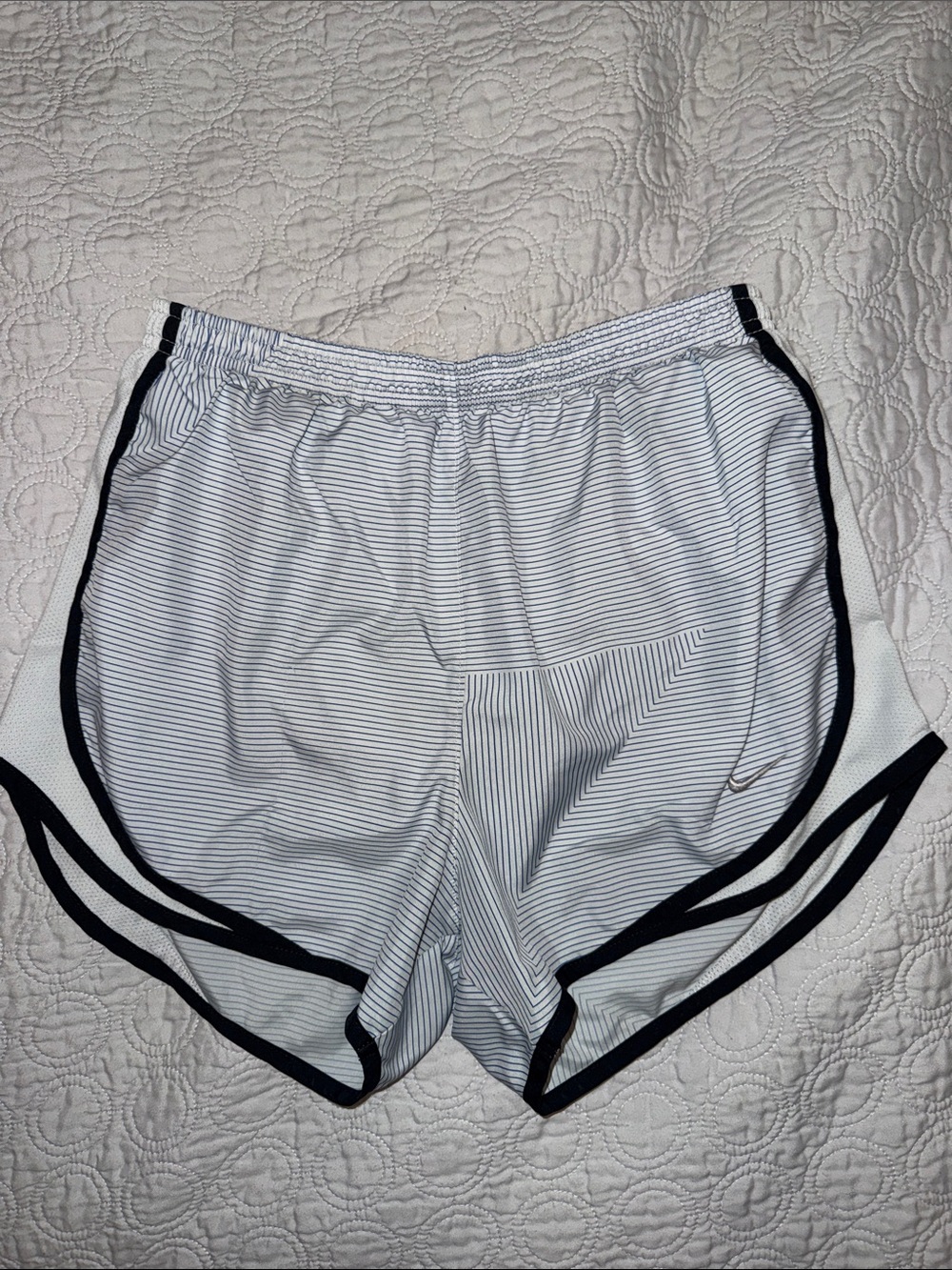 Nike Women’s Athletic Shorts - White with Black Trim